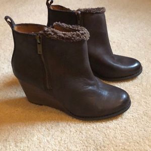 Lucky brand wedge ankle boots
